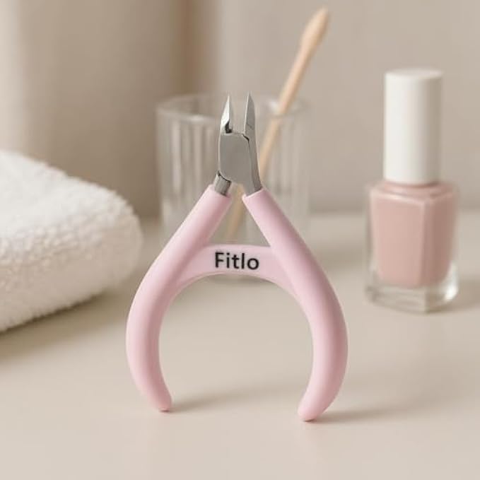 Cuticle Nipper Stainless Steel Nail Nipper Pink - Manicure Pedicure Cuticle Trimmer Cutter for Dead Skin Nail Care