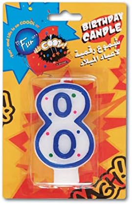 Birthday Candle Number 8 – Fun Numeric Cake Candle for Birthday Parties, Celebrations & Cake Decor