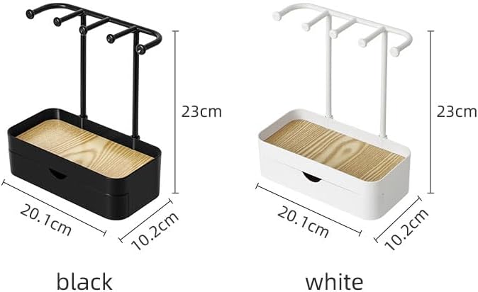 Double Layered Jewelry Storage Rack – Black/White