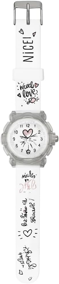 3D Cute Cartoon Toy Silicone Band Wristwatch, White