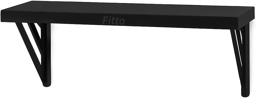 Floating Wall Shelf with Bracket 60x20x1.5cm, Beech Wood