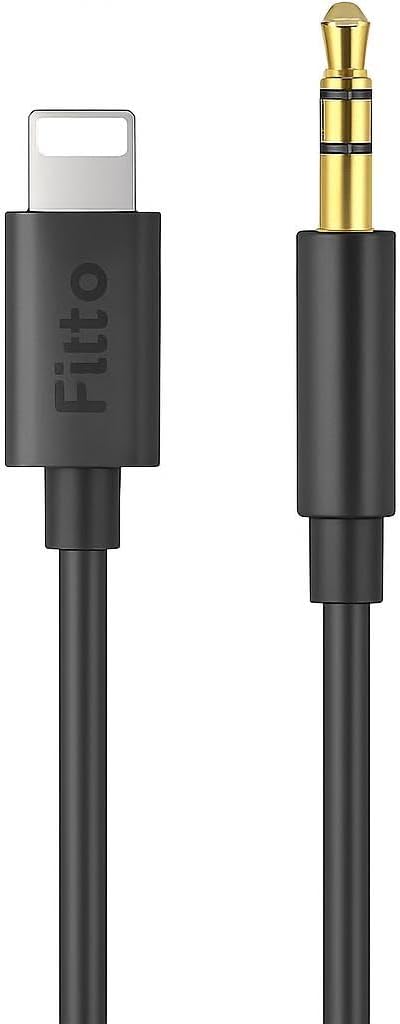 Lightning to 3.5mm AUX Audio Adapter Cable, Black