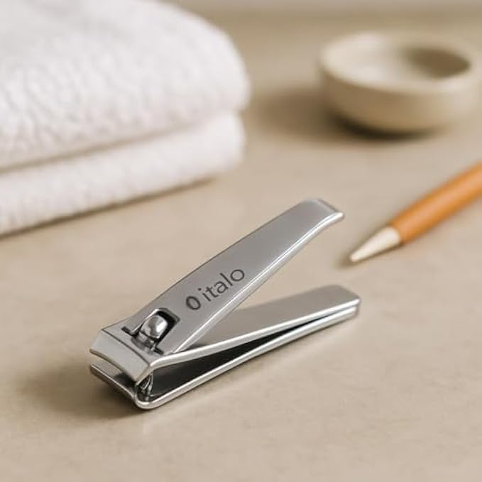 Stainless Steel Nail Clipper 8.1x1.6cm – Compact Fingernail & Toenail Trimmer Manicure Pedicure Nail Cutter Portable