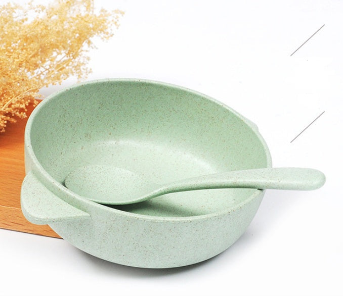 Eco-Friendly Biodegradable Bowl and Spoon Set - Sustainable Dining Essentials