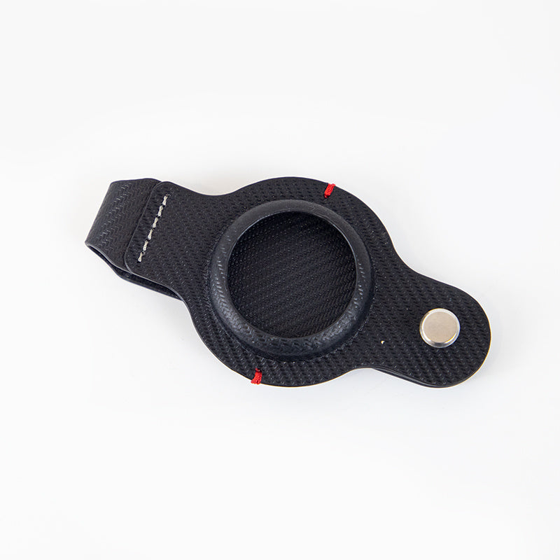 Durable Black AirTag Keychain Holder for Secure Tracking