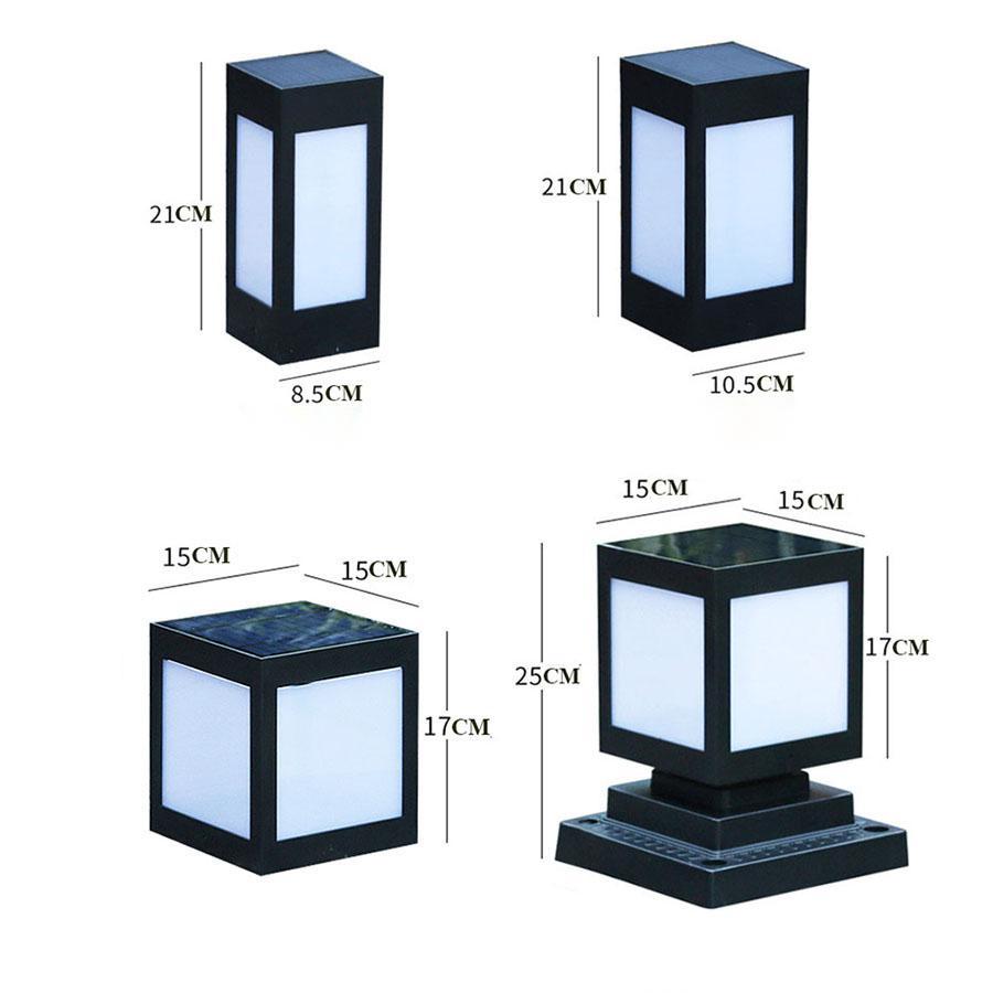 Solar-Powered Outdoor Pathway Lights - Eco-Friendly Square Lantern Design