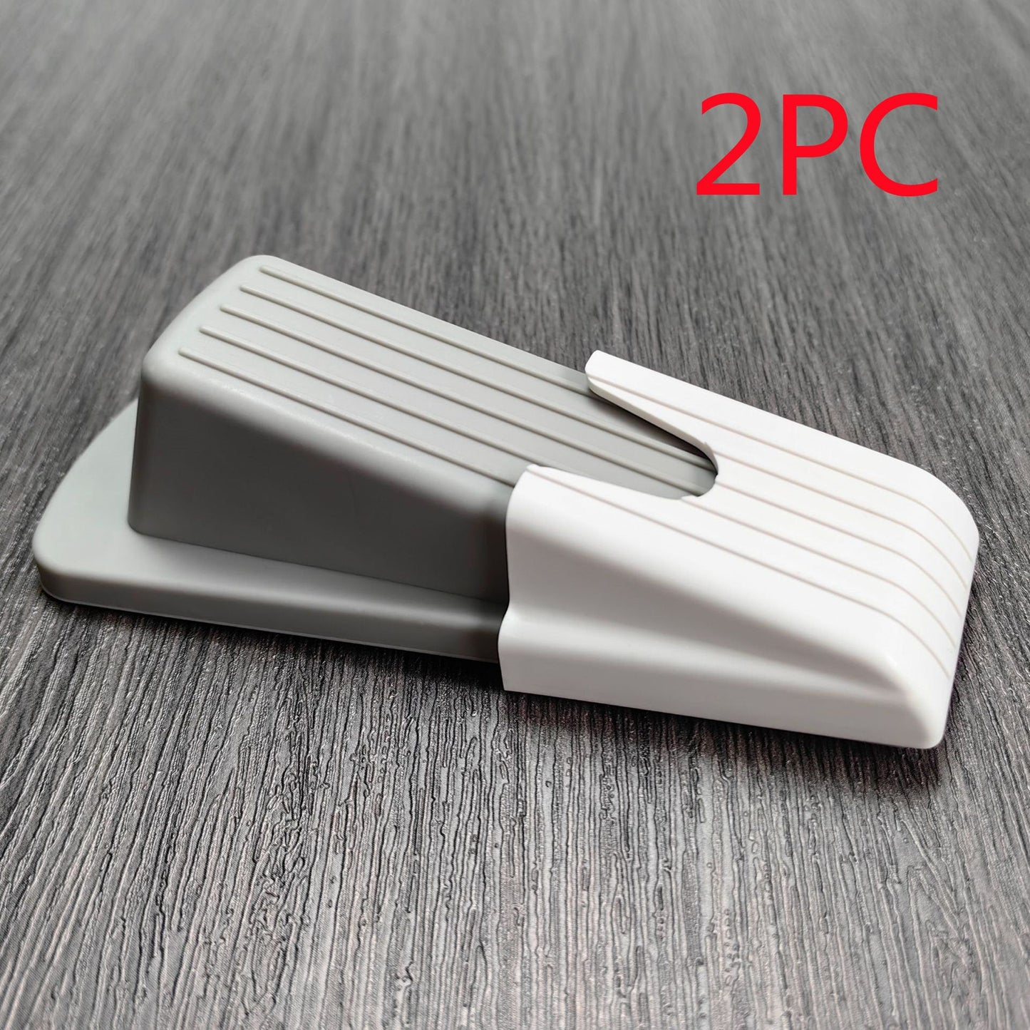 Eco-Friendly Teal & White Doorstop Wedge - Durable Silicone Design