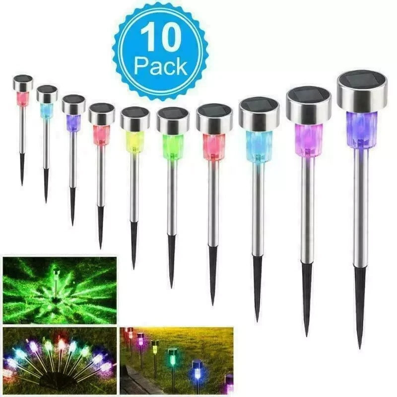 Solar-Powered Stainless Steel Garden Light - Eco-Friendly Outdoor Lighting