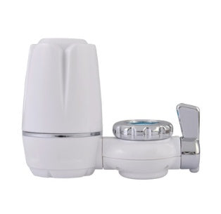 Eco-Friendly Faucet Water Filter with Chrome Accents