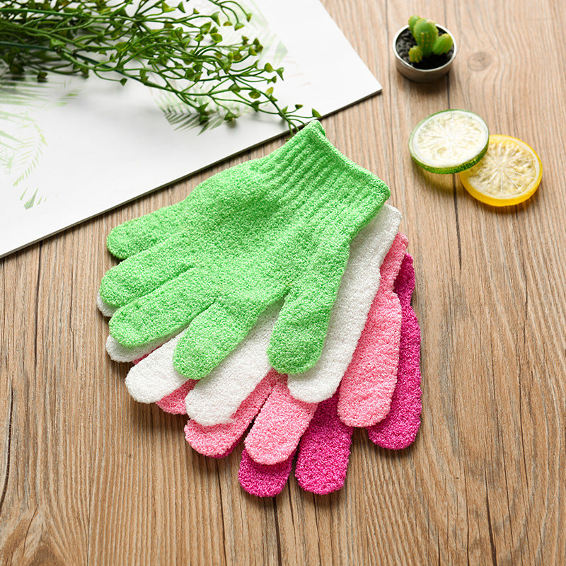 Eco-Friendly Exfoliating Gloves - Reusable Pink & Green Skin Care