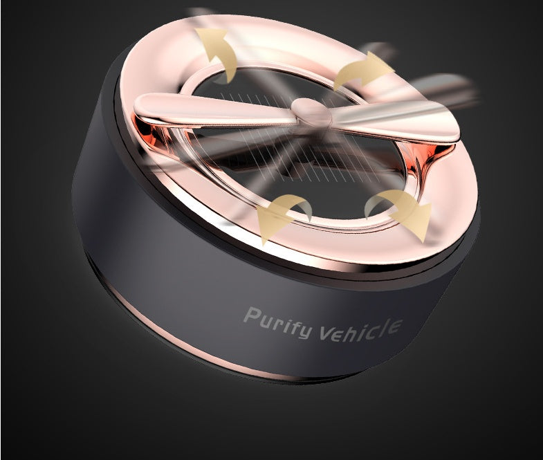 Solar-Powered Portable Air Purifier - Eco-Friendly, Energy-Efficient, Black & Silver
