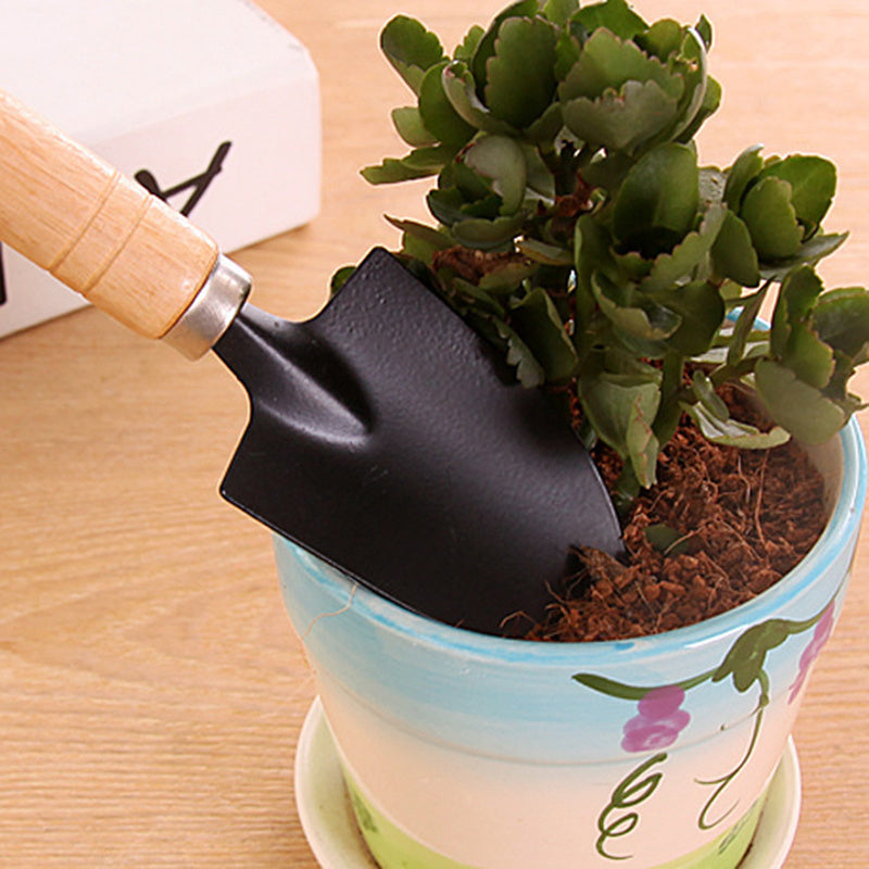 Eco-Friendly Gardening Tool Set - Durable Metal & Wood Hand Tools