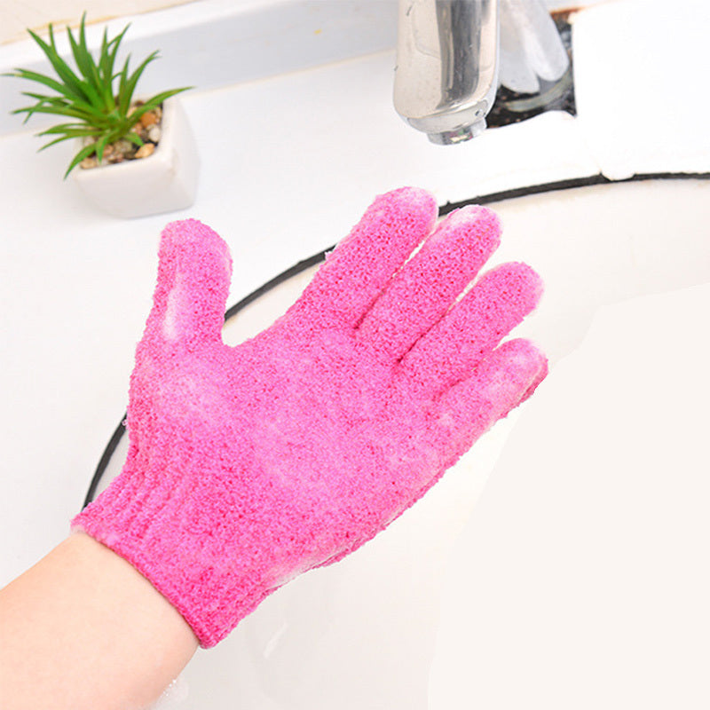 Eco-Friendly Exfoliating Gloves - Reusable Pink & Green Skin Care