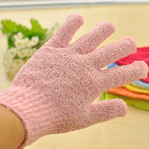 Eco-Friendly Exfoliating Gloves - Reusable Pink & Green Skin Care