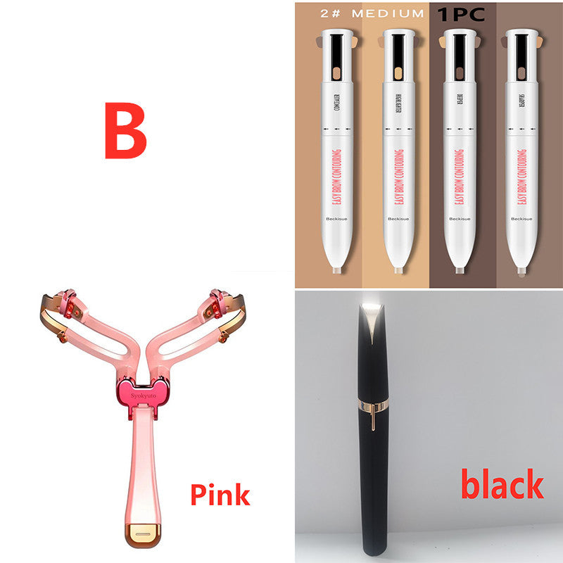 Eco-Friendly Eyebrow Trimmer Set - Manual & Electric Options for Sustainable Grooming