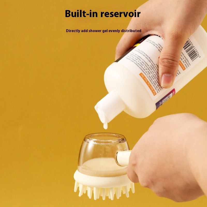 Eco-Friendly Pet Bath Brush with Silicone Bristles