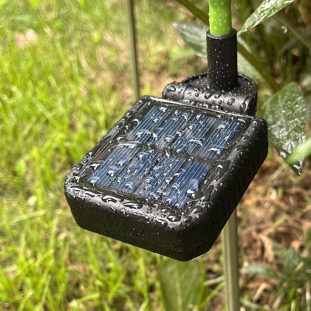 Solar-Powered Multicolored Flower Garden Lights