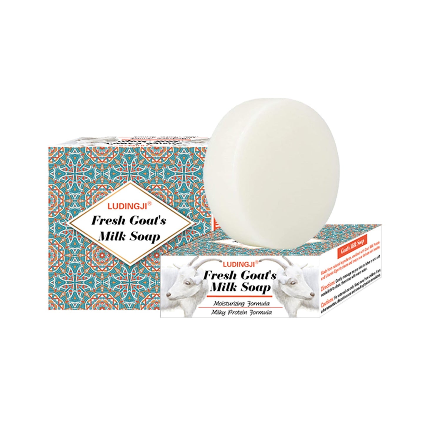Natural Round Goat's Milk Soap Bar - Biodegradable & Plastic-Free