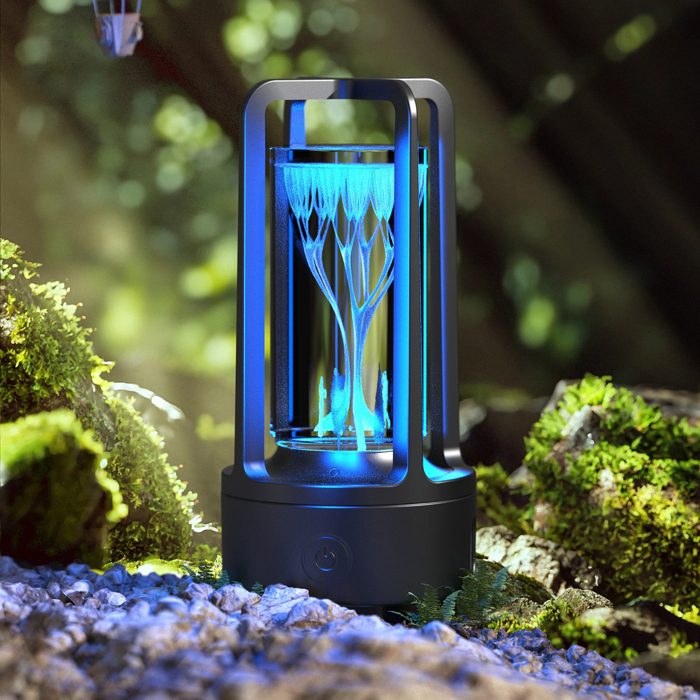 Carved Crystal Lamp - Ambient Decorative Lighting for Wellness