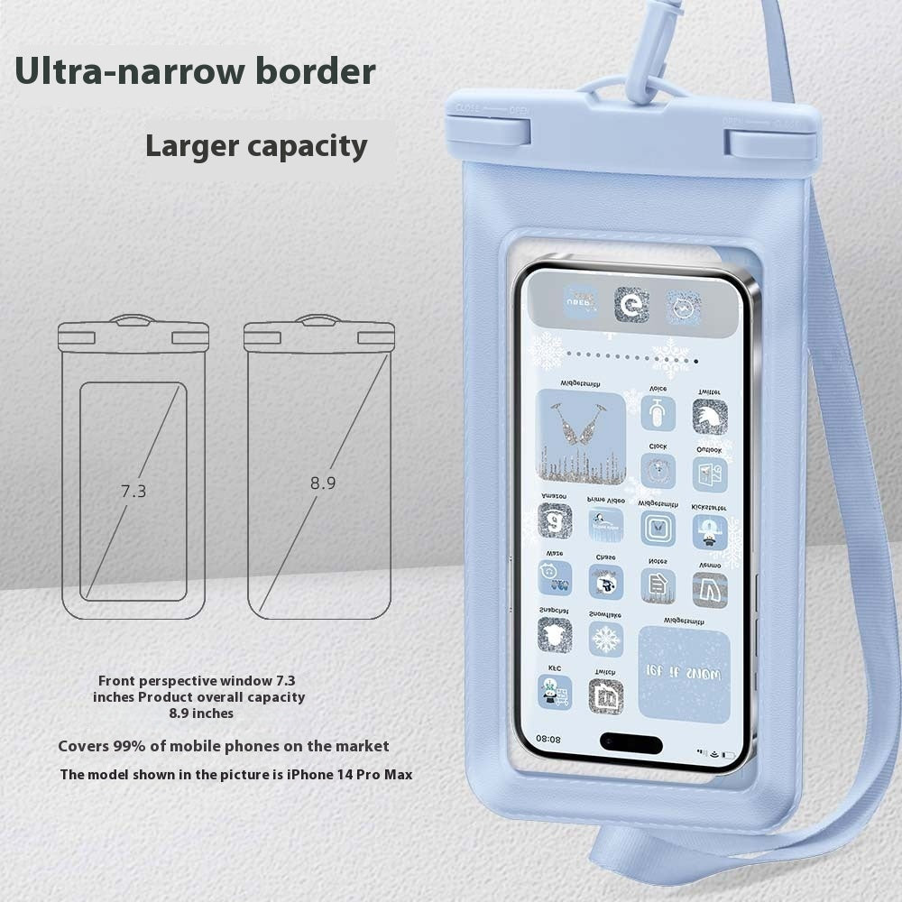 Waterproof Phone Pouch - Light Blue, Durable & Eco-Friendly