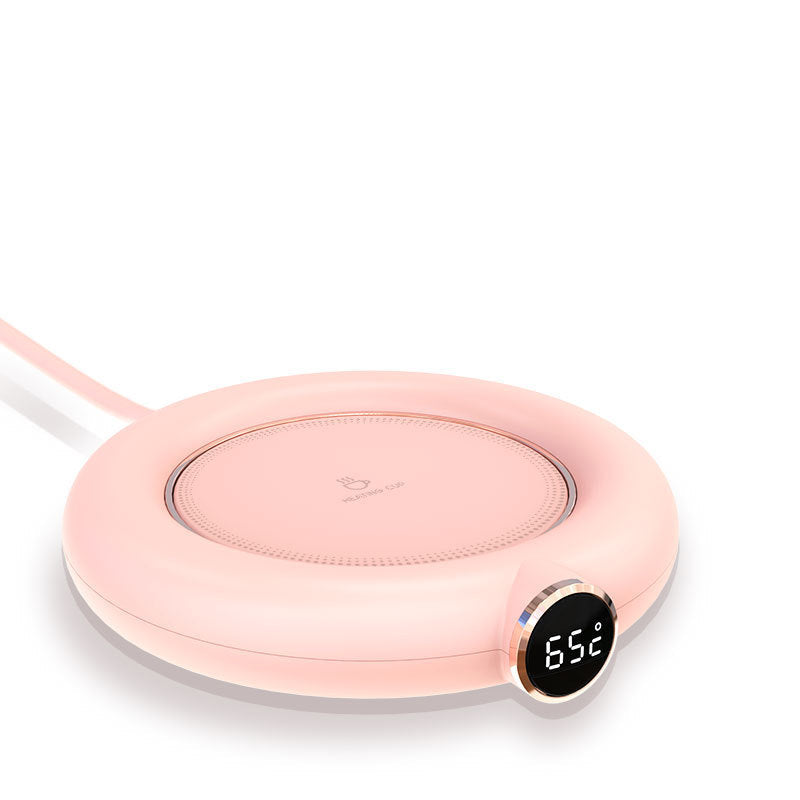 Eco-Friendly Electric Mug Warmer Set with Ceramic Mug - Pink, Green, White