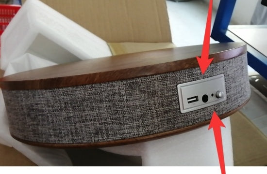 Eco-Friendly Side Table with Integrated Bluetooth Speaker