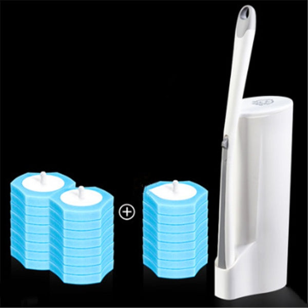 Eco-Friendly Toilet Brush with Holder & Cleaning Tablets