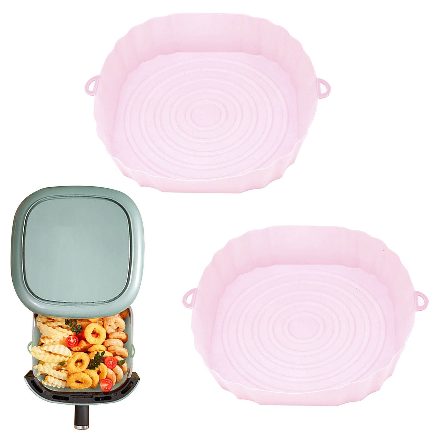 Reusable Silicone Air Fryer Liners - Eco-Friendly, Durable, Easy to Clean