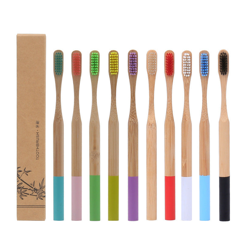 Eco-Friendly Bamboo Toothbrush with Biodegradable Handle