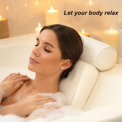 Luxurious Quick-Dry Contoured Bath Pillow with Headrest