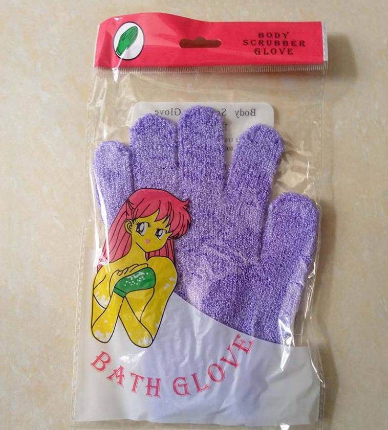 Eco-Friendly Exfoliating Gloves - Reusable Pink & Green Skin Care