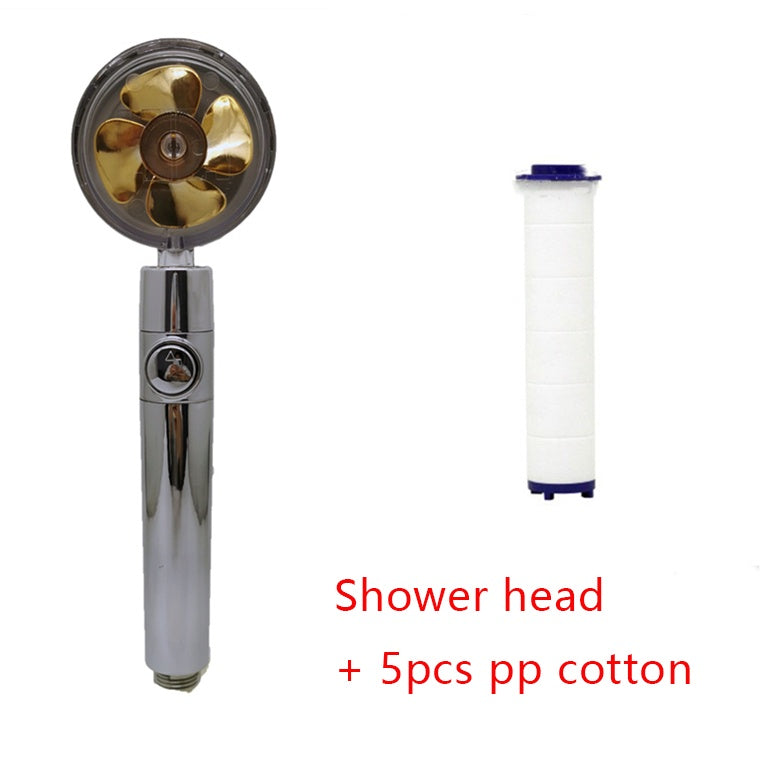 Water-Saving Handheld Shower Head with 360° Rotation and Adjustable Angles
