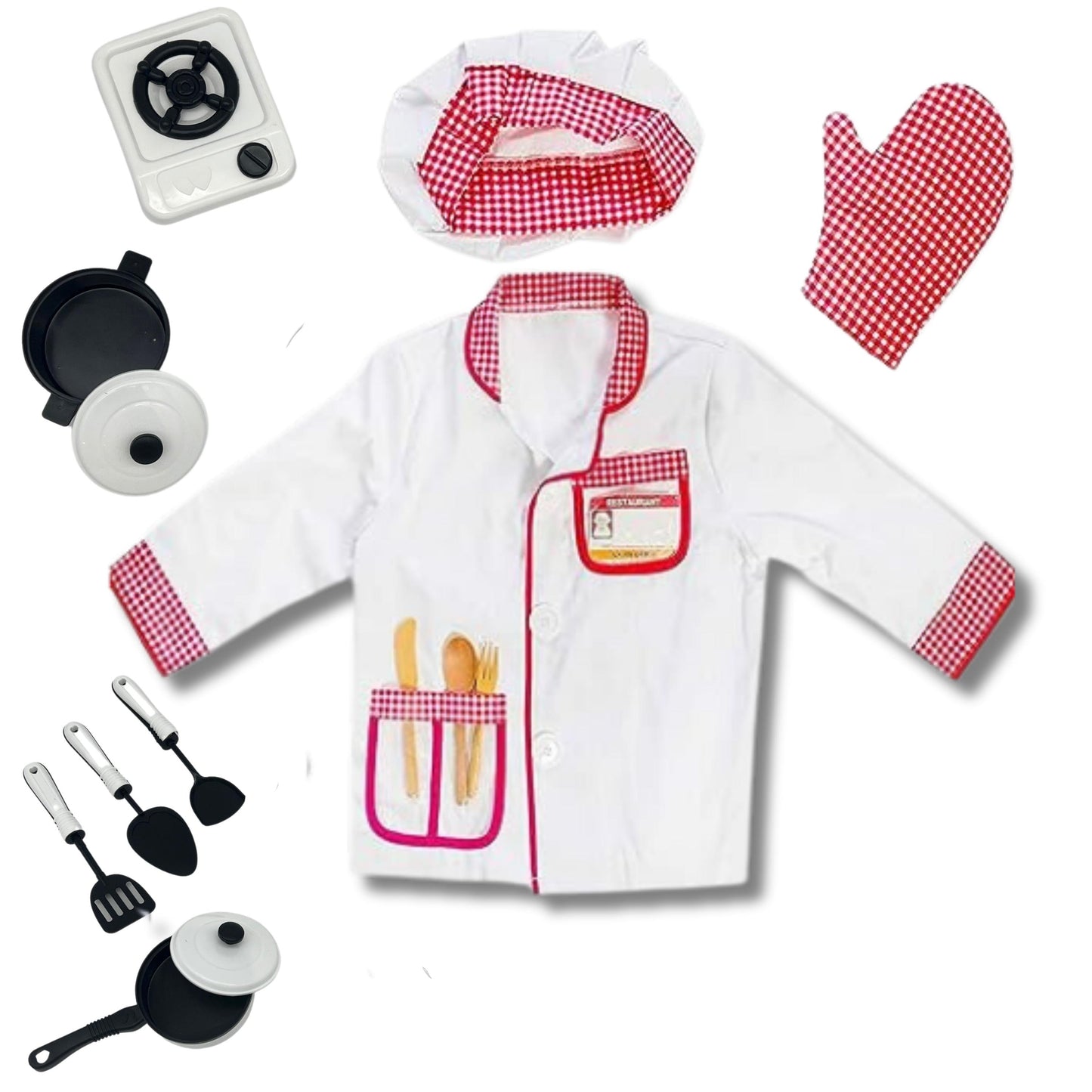 FITTO Chef Costume Dress Up Set