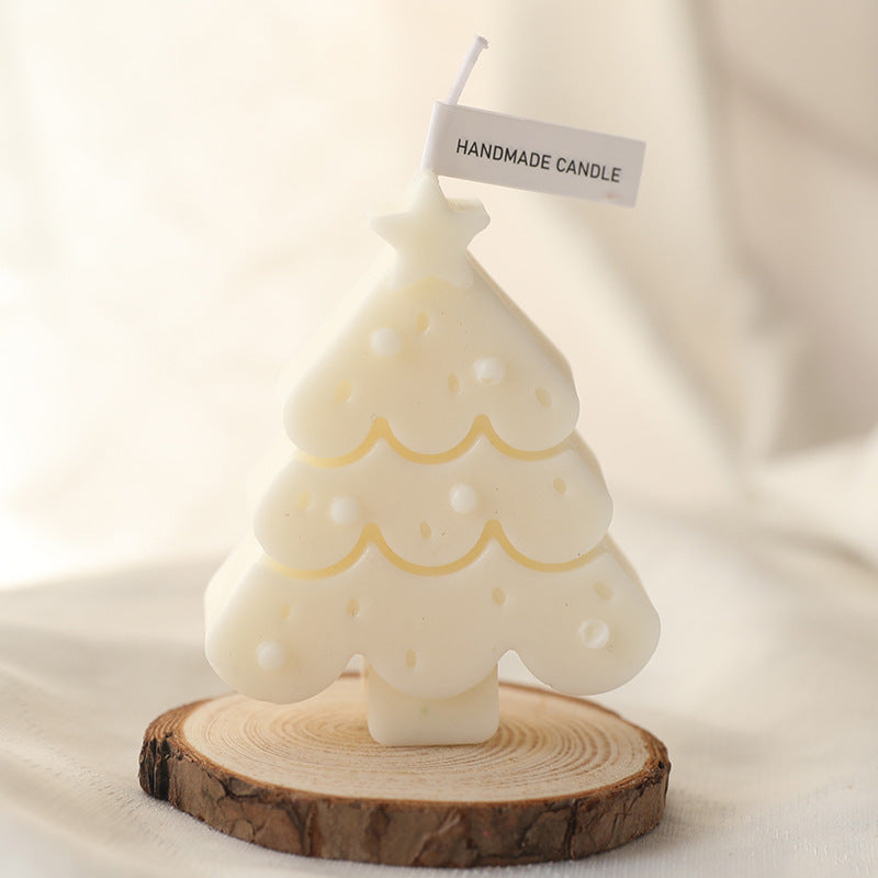 Eco-Friendly Handmade Christmas Tree Candle - Decorative & Biodegradable