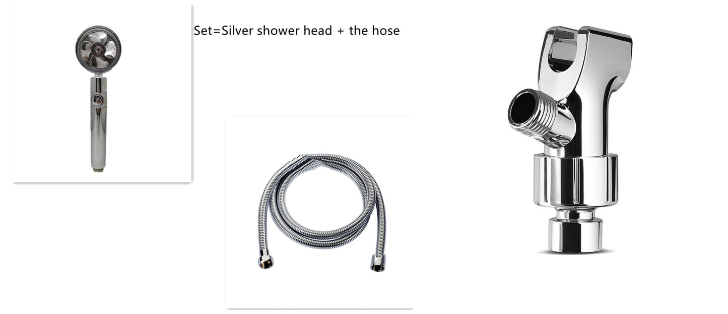 Water-Saving Handheld Shower Head with 360° Rotation and Adjustable Angles