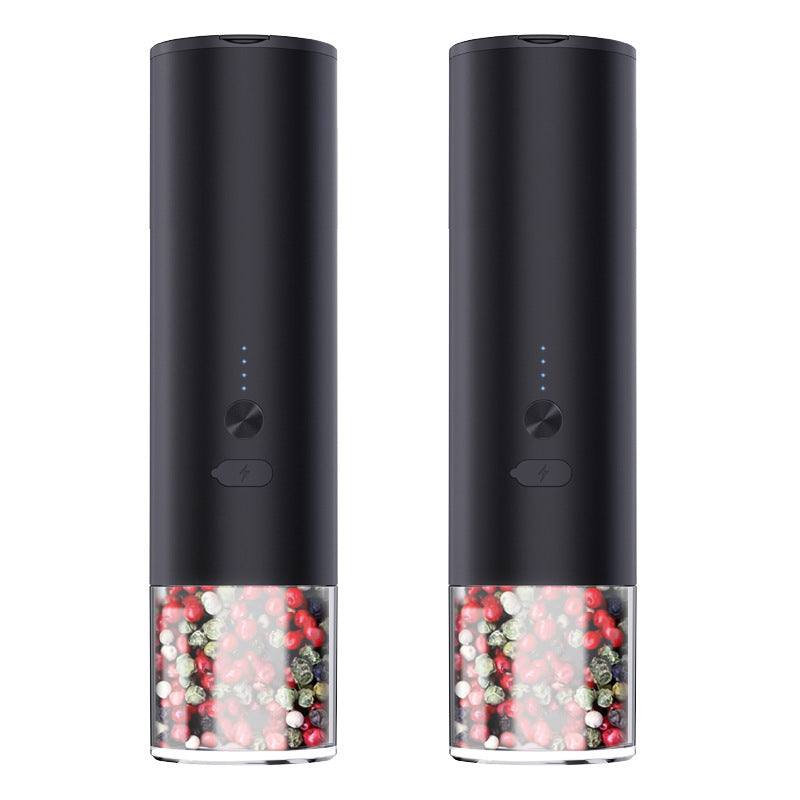 Electric Salt and Pepper Grinder - One-Handed Stainless Steel Kitchen Tool