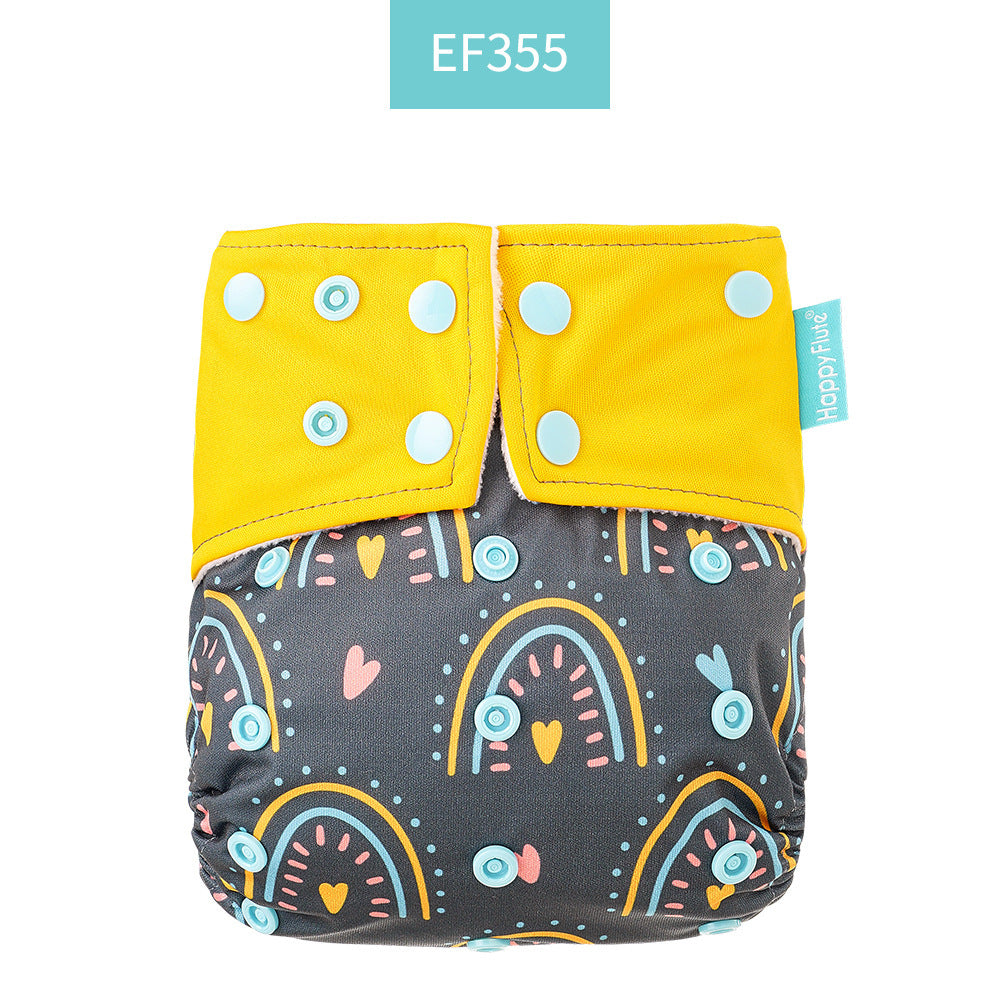 Eco-Friendly Reusable AI2 Cloth Diaper with Animal Patterns for Babies 6-15 kg