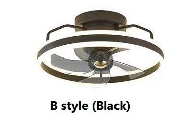 Energy-Efficient Ceiling Fan with LED Light - White Circular Design