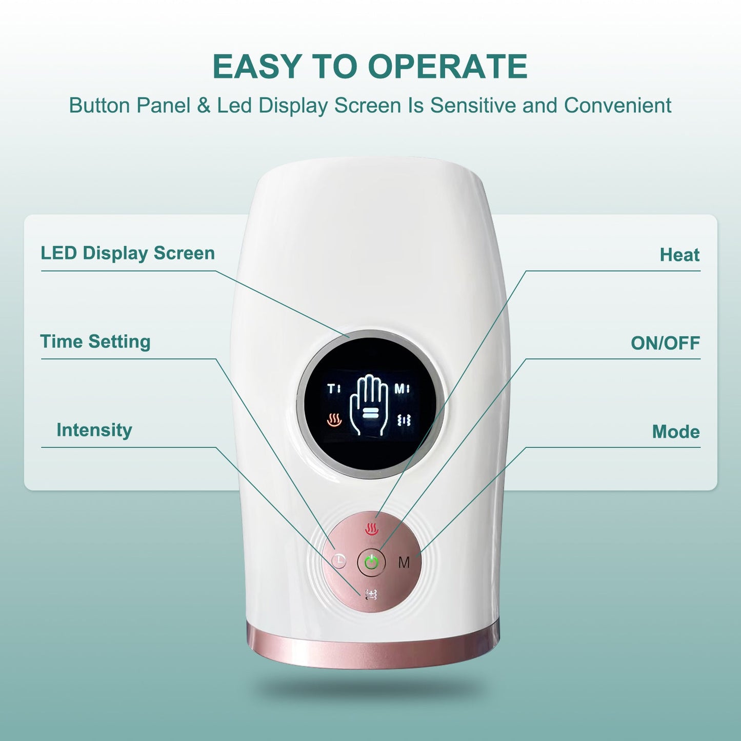 Rechargeable Ergonomic Hand Massager for Stress Relief and Wellness