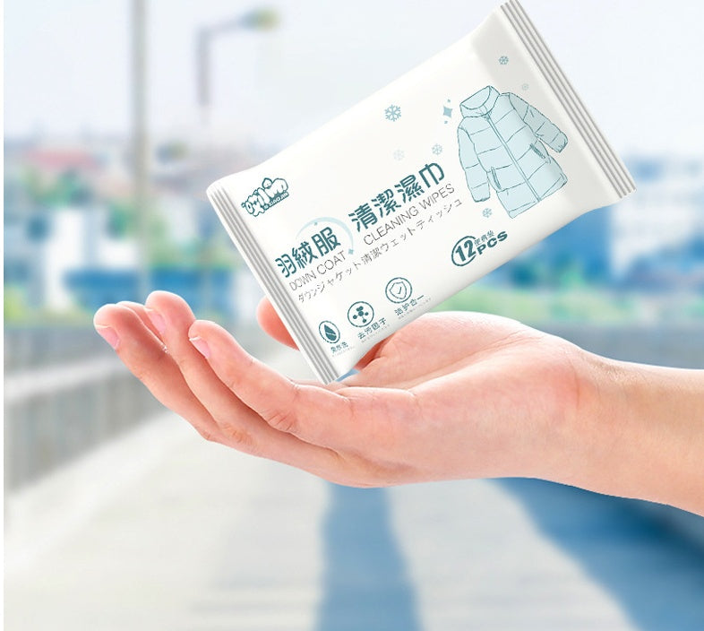 Eco-Friendly Down Coat Cleaning Wipes - Biodegradable & Plastic-Free
