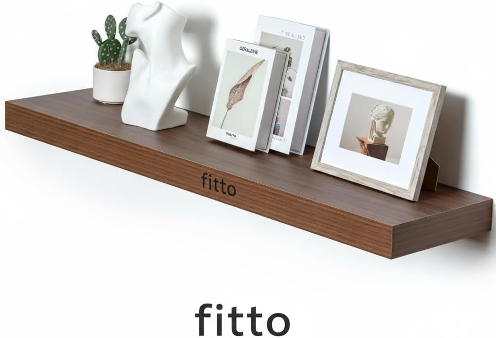Wall Shelf 120x19.5cm, White Floating Shelf for Home Decor