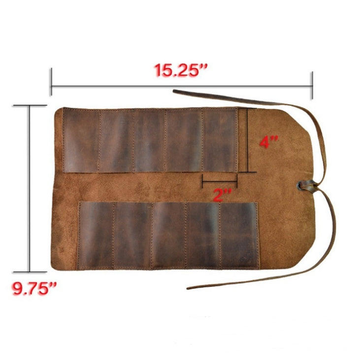Eco-Friendly Leather Tool Roll Organizer