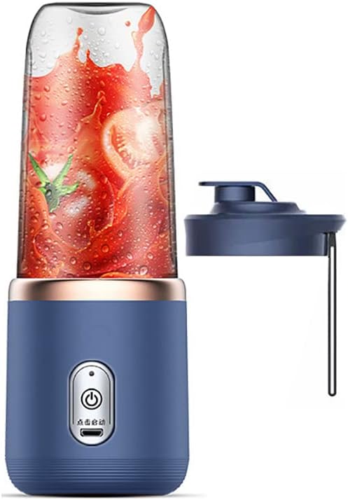 Fitto Portable Juicer Blender, 400 ml, Electric, For Milkshakes Smoothies, Travel Office Sports, Blue
