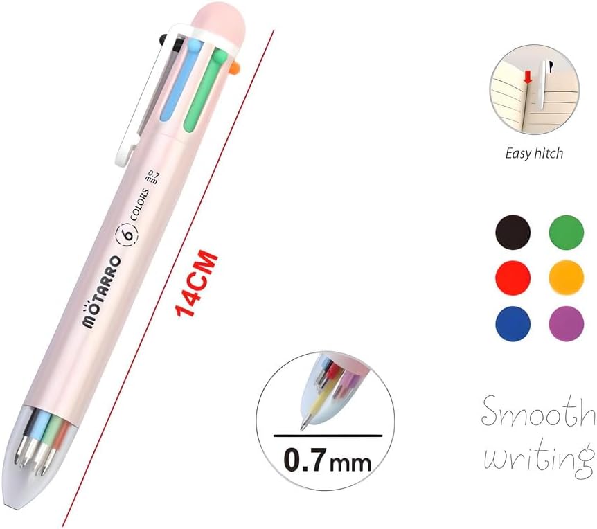0.7mm 4 in 1 Ballpoint Pen, 14cm - Multi-Color Writing Instrument