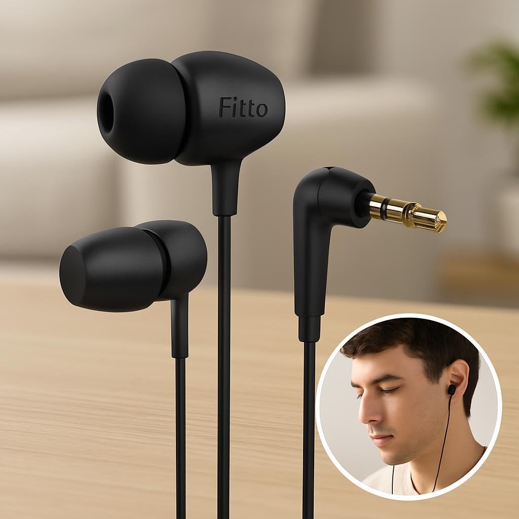 3.5mm In-Ear Earphones with Woofer, Microphone & Controller for Android & Computer