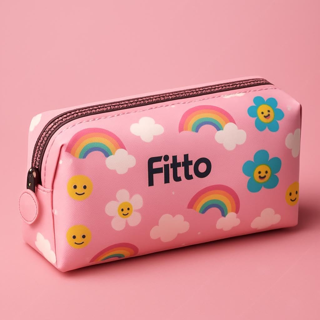 Pink Pencil Case 20x6x6cm - Compact School Stationery Storage