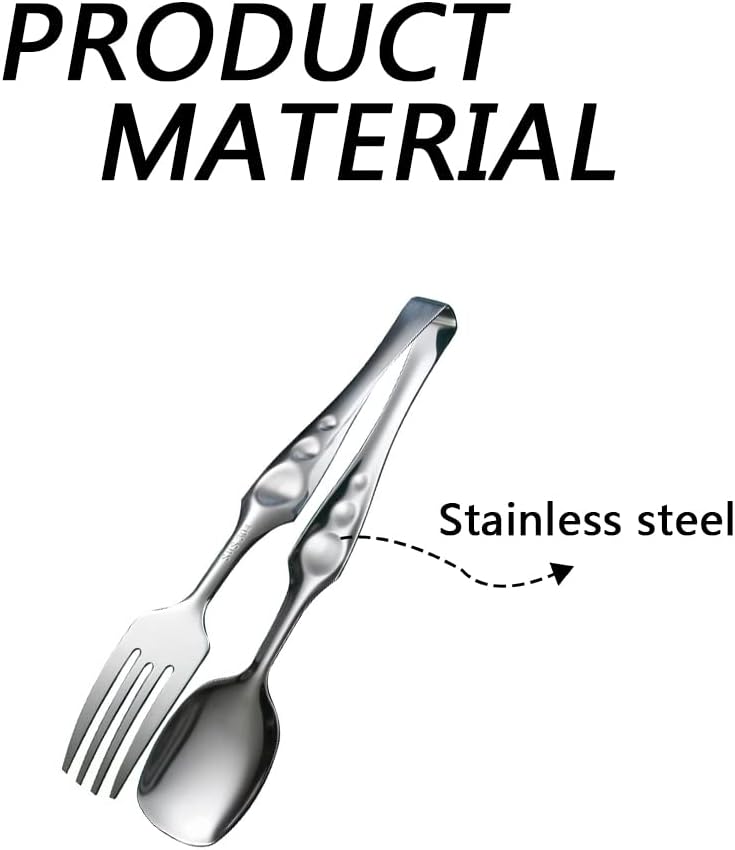 3-in-1 Fork Spoon Tong – Multifunctional Kitchen Utensil, Stainless Steel with Heat-Resistant Handles, Ideal for Serving, Cooking, and Grilling – Durable, Easy to Clean