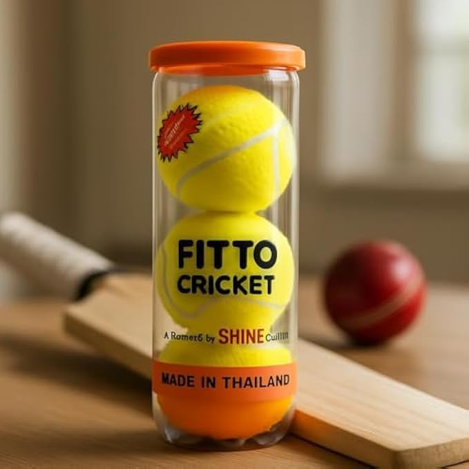 Cricket Tennis Ball - Tennis Ball for Cricket Practice & Training, Indoor and Outdoor, Yellow