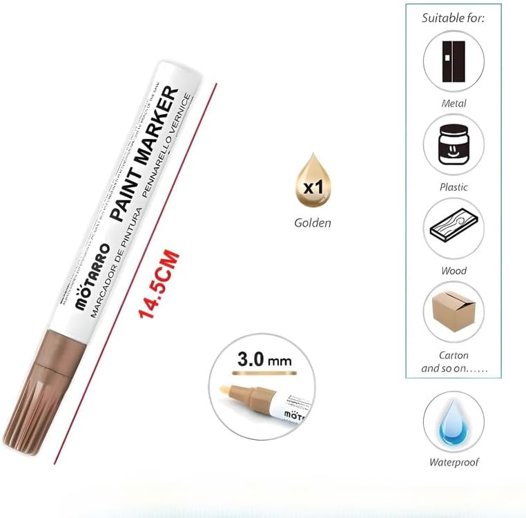 Paint Marker 14.5 cm Brown 3 mm Tip for Art, Craft, DIY Projects