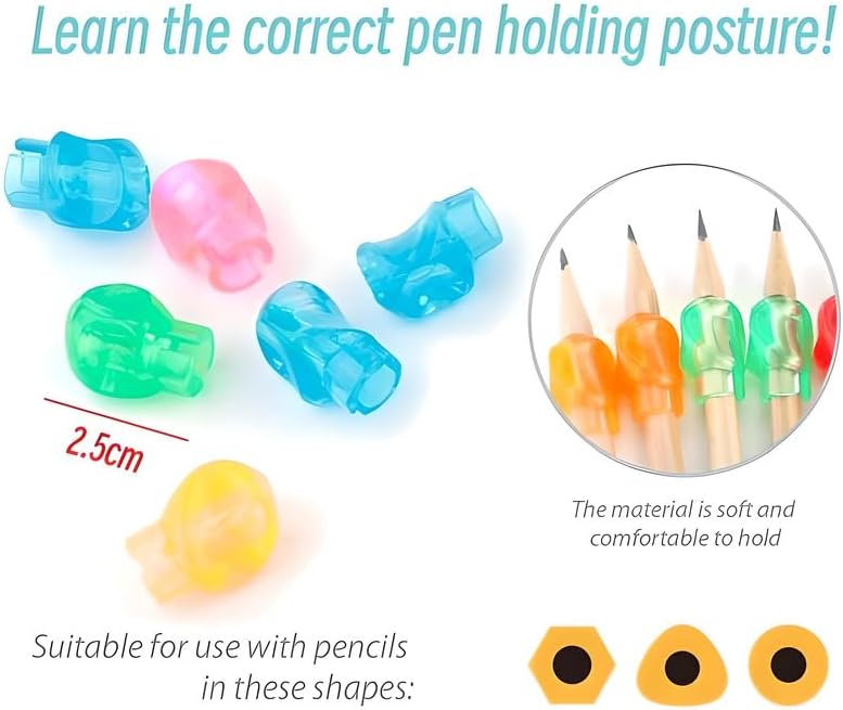 2.5cm Pencil Handles with 6 Color Options